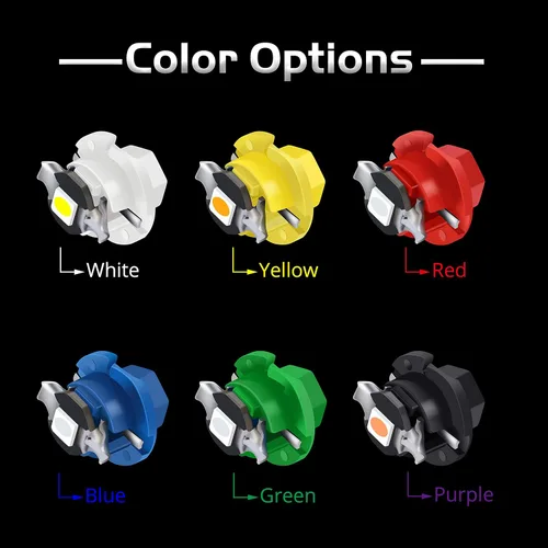 Miniatura 2 de Alla Lighting Bombillas LED superbrillantes B8.3D 17058 202259 2721 MF8, luces de panel de instrumentos amarillo ámbar 3030 SMD, velocímetro