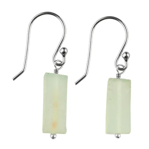 Miniatura 8 de Aretes de aro de cristal afganita natural Piedras afganas de alto grado Aretes chapados en plata Gota lisa Joyas de piedras preciosas hechas