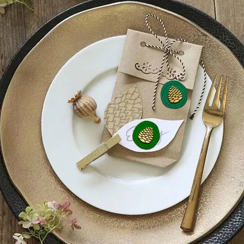 Miniatura 3 de CRASPIRE Sello de cera de piña, sello de cera de sellado vintage, 0.472 in, sello de madera retro, cabeza de latón extraíble para invitaciones