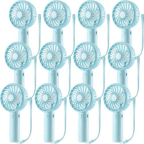 Miniatura 13 de Tujoe Mini ventilador de mano potente de 3 velocidades, ventilador personal pequeño portátil recargable con base USB para mujeres, maquillaje