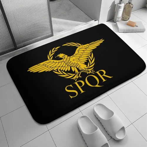 Miniatura 2 de Alfombra de baño gruesa con bandera del Imperio Romano del Senado SPQR, antideslizante, tapete de baño de terciopelo coral para puerta, 19.7 x 31.5