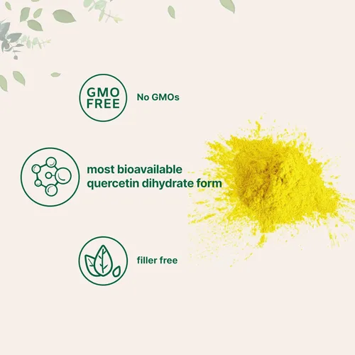 Miniatura 3 de Polvo de dihidrato de quercetina pura, quercetina 500 mg por porción, 3.53 oz, grado más biodisponible y sin relleno, potente antioxidante que apoya