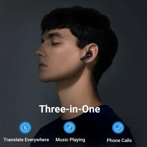 Miniatura 3 de Auriculares Traductor de Idiomas Timekettle M3, Dispositivo Traductor Bidireccional con APP para 40 Idiomas y 13 Paquetes de Traducción sin Negro