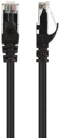 Miniatura 4 de MaxLLTo Cable de red Ethernet LAN CAT5 de 32 pies para módem de computadora, router, negro, RJ45 macho a macho, cable Cat 5e, 1 pieza