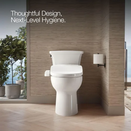 Miniatura 10 de Kohler PureWash E580 Asiento de Inodoro Bidé Alargado, Blanco, Tapa de Cierre Silencioso Previene Golpes, Boquilla Autolimpiante, Presión de Agua