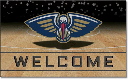 FANMATS 21958 New Orleans Pelicans - Tapete de goma para puerta al aire libre, 18 x 30 pulgadas. Color del equipo