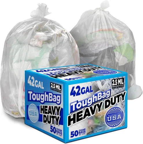 Bolsas de basura de 42 galones, bolsas para contratistas de 3 mil, forros para botes de basura grandes, 33 x 48 pulgadas, para botes de basura