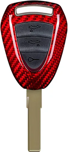 Miniatura 7 de Funda para llavero de fibra de carbono genuina para Porsche 911 987 997 Facelift Boxster Carrera GT Caimán Car Remote Key Fob Case para hombres Negro