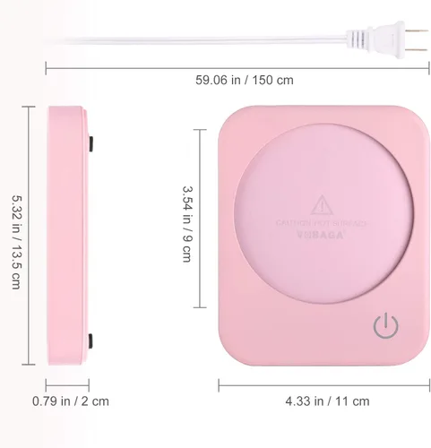 Miniatura 7 de VOBAGA Calentador de Tazas y Calentador de Tazas de Café con Apagado Automático de 4 Horas, Placa Calentadora de Café para Uso en Oficina, Hogar