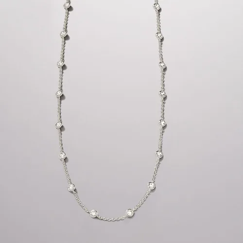 Miniatura 3 de Ross-Simons 4.50 ct. t.w. CZ Station Necklace
