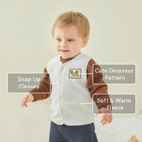 Miniatura 2 de pureborn Chaleco reversible para bebé, chaqueta sin mangas, para primavera, invierno, chaleco para niños