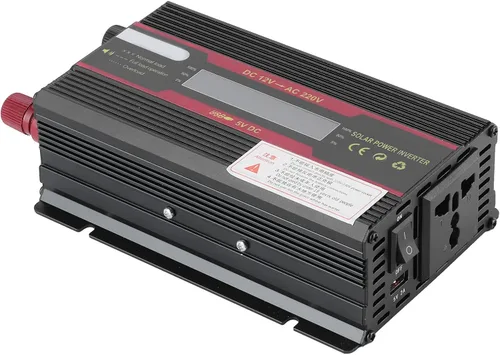 KIMISS Inversor de corriente para automóvil DC 12 V a CA 3000 W, inversor de potencia máxima, convertidor sinusoidal puro convertidor con pantalla