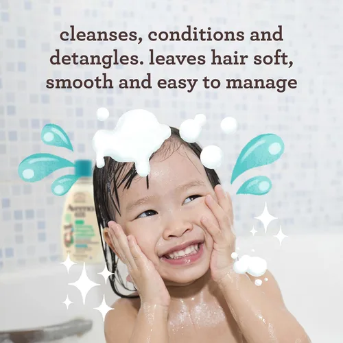 Miniatura 2 de Aveeno Kids Champú y acondicionador hidratante 2 en 1, limpia, acondiciona y desenreda suavemente el cabello de los niños, formulado con extracto