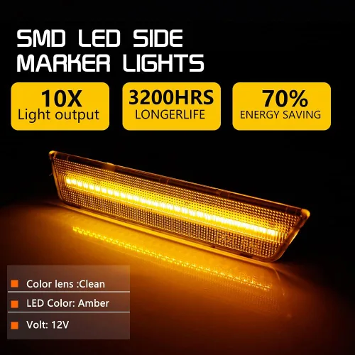 Miniatura 3 de juego completo de luces led amber transparentes compatibles con 2008 2009 2010 2011 2012 2013 2014 Dodge Challenger R/T Classic Rallye Redline SRT8