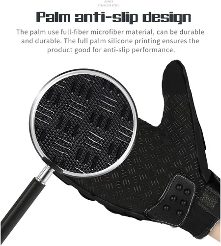 Miniatura 3 de Guantes de motocicleta Flujo de aire de acero nudillos pantalla táctil BMX MX ATV MTB Motocross Dirt Bike Racing Downhill guantes