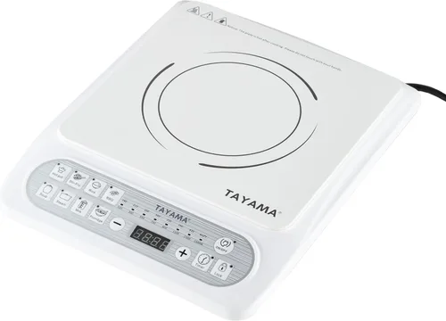 Miniatura 6 de TAYAMA Placa de inducción blanca de 1500 vatios con 8 ajustes