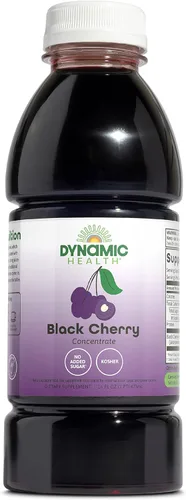 Miniatura 9 de Dynamic Health Concentrado de jugo 100% puro de cereza negra sin azúcar, sin aditivos ni conservantes, antioxidante, 8 onzas (el embalaje varía)