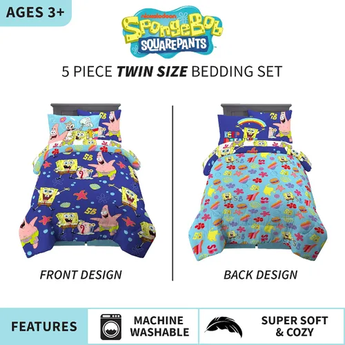 Miniatura 170 de Franco - Juego de edredón y sábanas supersuaves con funda, para niños, 7 piezas, tamaño matrimonial, Five Nights At Freddy's Cinco noches en Freddy's