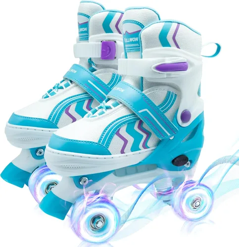 Miniatura 14 de Patines de Ruedas para Niños, 4 Patines de Ruedas Ajustables con Ruedas Iluminadas, Patines de Ruedas para Niñas y Niños, Niños Principiantes