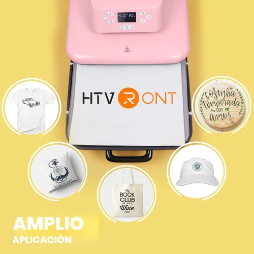 Miniatura 7 de HTVRONT - Máquina de prensa de calor automática para camisetas - Prensa de calor 15x15 con liberación automática - Calienta rápido y calienta Rosa