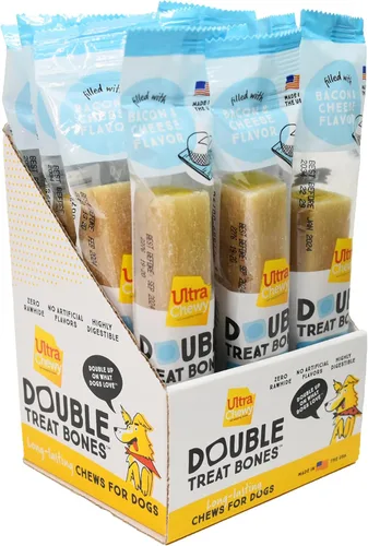 Miniatura 16 de Ultra Chewy Sabores de mantequilla de maní, pollo, tocino y queso: golosinas de larga duración fabricadas en Estados Unidos para razas grandes