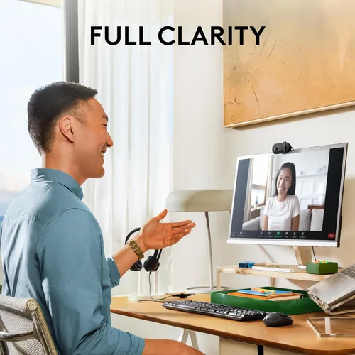 Miniatura 2 de Logitech Brio 101 Full HD 1080p - Cámara web para reuniones, transmisión, computadora de escritorio, portátil, PC, micrófono integrado, obturador