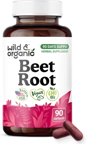 Miniatura 9 de Wild & Organic Cápsulas de raíz de remolacha de 8000 mg - Extracto de remolacha 20:1 - 120 cápsulas veganas - Extracto de pimienta negra para una