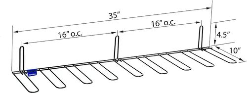 Miniatura 5 de Rack EM estante para 4 pares de botas – Montado en la pared