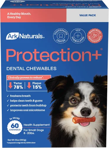 Miniatura 9 de Ark Naturals Protection+ Pasta dental sin cepillo, masticables dentales para perros para razas medianas, evita la placa y el sarro, refresca