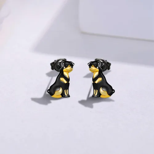 Miniatura 2 de Aretes de perro Yorkiepastor alemánbulldog francéscorgichihuahuarottweiler aretes para mujeres y niñas, joyería de perro, regalos para mujeres