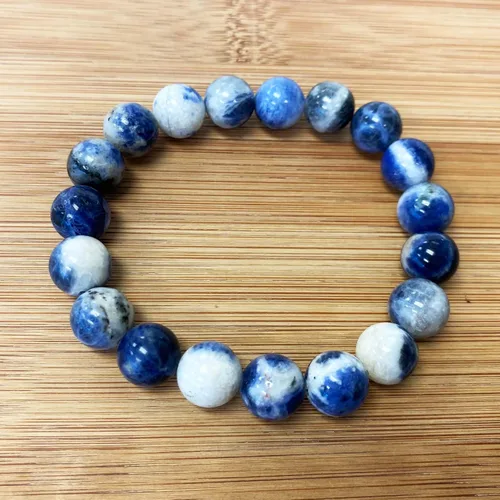 Miniatura 419 de Gem Avenue Handmade Round Bead Stretch Bracelet Unisex Natural Stone Beaded Jewelry for Men & Women, Elastic Wristband for Daily Wear