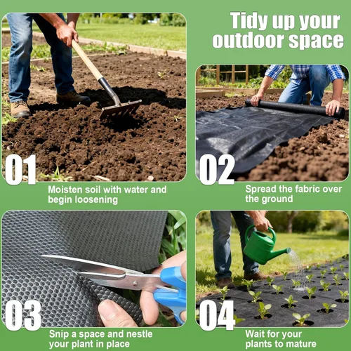 Miniatura 4 de Tela Geotextil No Tejida de 4 onzas para Barrera contra Malezas, 3 pies x 50 pies, Tela para Paisajismo Resistente y Duradera para Jardinería