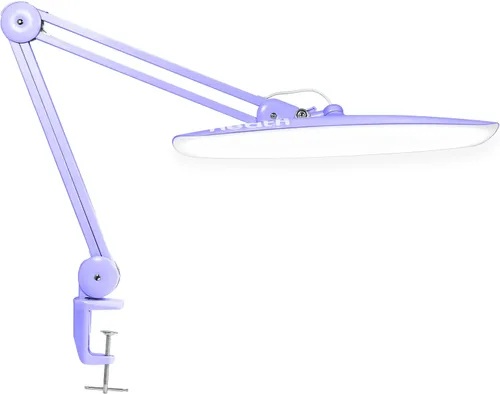 Neatfi Lámpara de escritorio LED XL de 2200 lúmenes con abrazadera, lámpara de trabajo de arquitecto brillante de 24 W, luz de computadora regulable