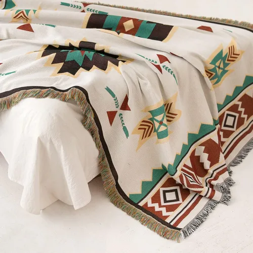 Miniatura 4 de Manta Southwest de estilo bohemio, manta decorativa azteca para sofá, silla, sillón reclinable, cama, mantas y mantas mexicanas bohemias de 50 x 70