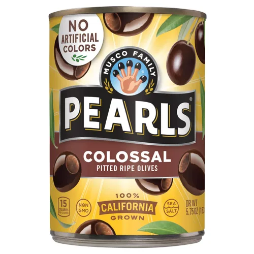 Miniatura 16 de PEARLS Aceitunas negras maduras sin hueso, extra grandes, 6 onzas, 12 latas
