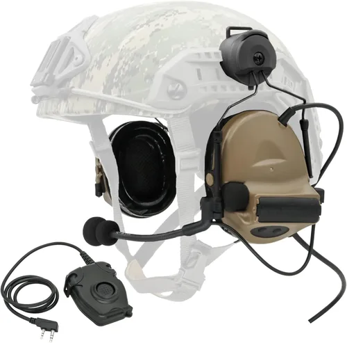 Miniatura 8 de COMTA 2 auriculares tácticos con U94 PTT 2pines, para airsoft, caza, al aire libre, auriculares con cancelación de ruido