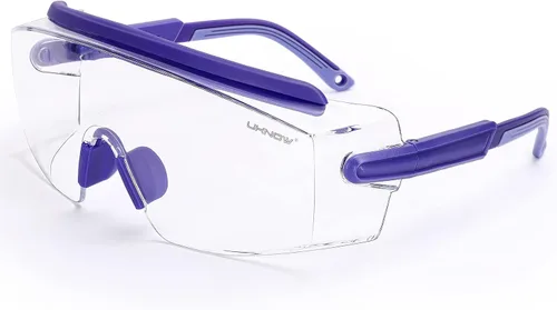 Miniatura 10 de UKNOW Anteojos de seguridad sobre lentes, gafas de seguridad antivaho protección ocular envolvente, gafas protectoras ANSI Z87.1 Gris