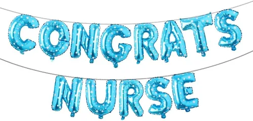 Miniatura 7 de Globos de enfermera Congrats – Multicolor, 16 pulgadas Decoraciones de graduación clase de 2023 Suministros de fiesta para celebración