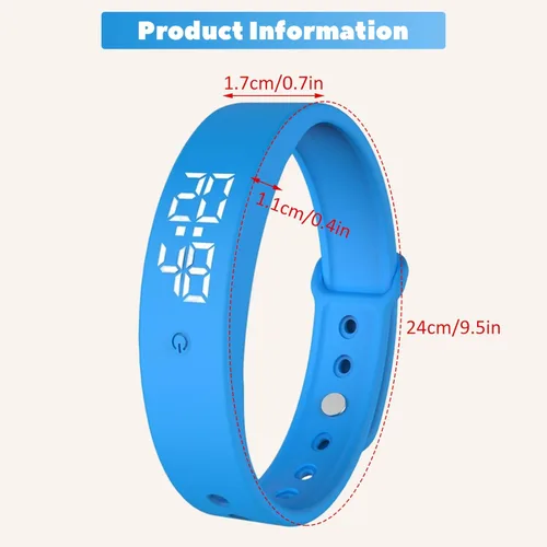 Miniatura 7 de Pulsera de alarma vibratoria con seguimiento de fitness, alarma de vibración silenciosa y diseño impermeable para durmientes pesados, estudiantes