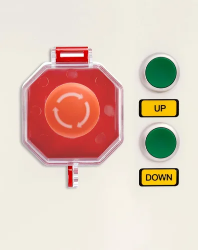 Miniatura 3 de QWORK Cubierta de botón de parada de emergencia, paquete de 4 protectores de plástico para interruptor de palanca, cubierta de bloqueo