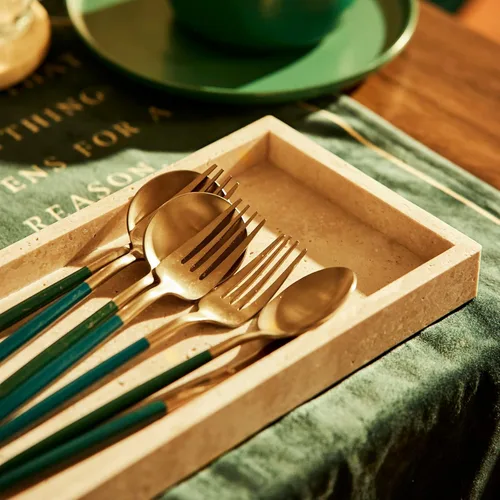 Miniatura 5 de Bandeja de tocador italiana 100% mármol (12 x 6 pulgadas), organizador de mostrador para baño, cocina, tocador, mesa de café, servir y decoración