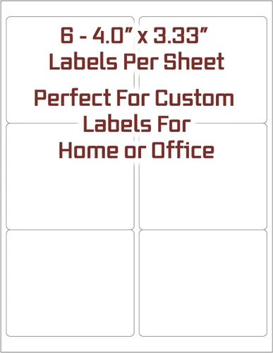 6 etiquetas de envío por página de Logística de Amazon láser/inyección de tinta, 6 etiquetas de identificación de producto con código de barras (600