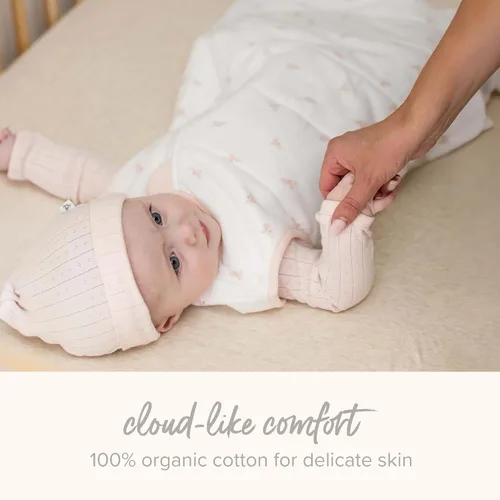 Miniatura 4 de Burt's Bees Baby - Sábana bajera esencial de algodón orgánico para cuna, transpirable para colchones estándar de cuna y niños pequeños para niño