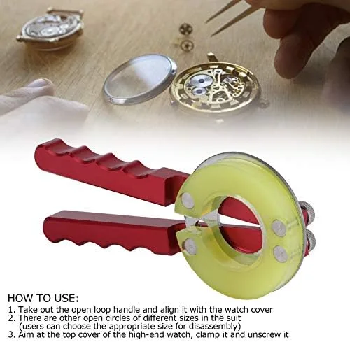 Miniatura 3 de ViaGasaFamido Kit de reparación de relojes, herramientas de extracción de abrelatas de bisel de reloj, herramientas de reparación de relojes