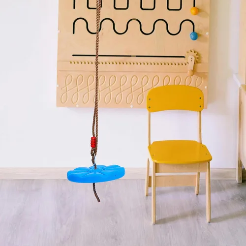 Miniatura 4 de Uonlytech Columpio octogonal de disco de pétalos para silla colgante de plástico al aire libre, fácil de limpiar, columpio de jardín S para todas