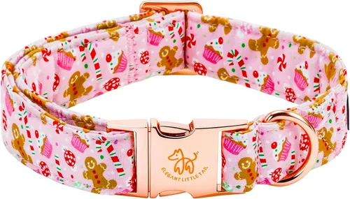 Miniatura 11 de Elegant Little Tail - Collar para perro de otoño, collar floral naranja duradero para perros medianos, ajustable para mascotas macho o hembra