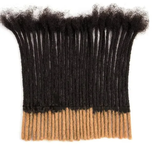 Miniatura 16 de Extensiones de cabello humano con 10 hebras de 6 pulgadas, 100 % hechas a mano, extensiones permanentes de rastas para mujeres y hombres, se pueden
