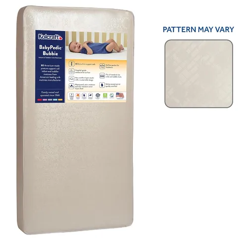 Miniatura 6 de Kolcraft BabyPedic - Colchón impermeable de grado médico para cuna y cama infantil, comodidad aireada, 80 bobinas de acero, certificado GREENGUARD