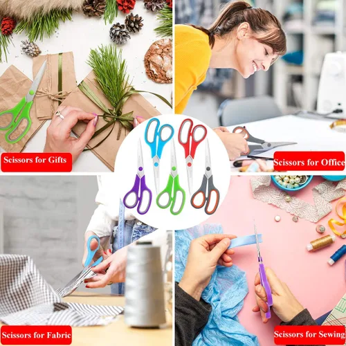 Miniatura 5 de Niutop - Juego de 40 tijeras a granel, tijeras multiusos de tela para costura afilada de 8 pulgadas para oficina, hogar, escuela secundaria/media
