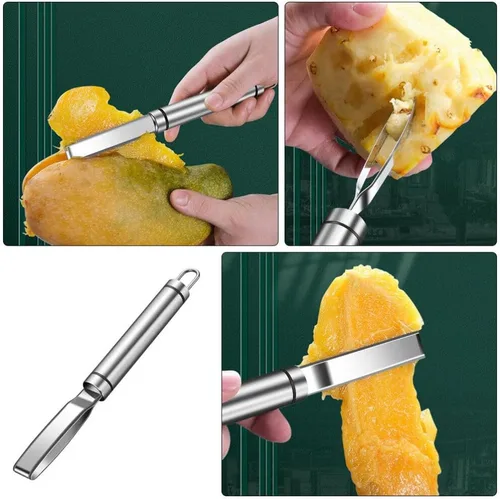 Miniatura 2 de Kichvoe Removedor de núcleo de mango de acero inoxidable para cortar y extraer núcleos sin esfuerzo, herramienta esencial de cocina para disfrutar